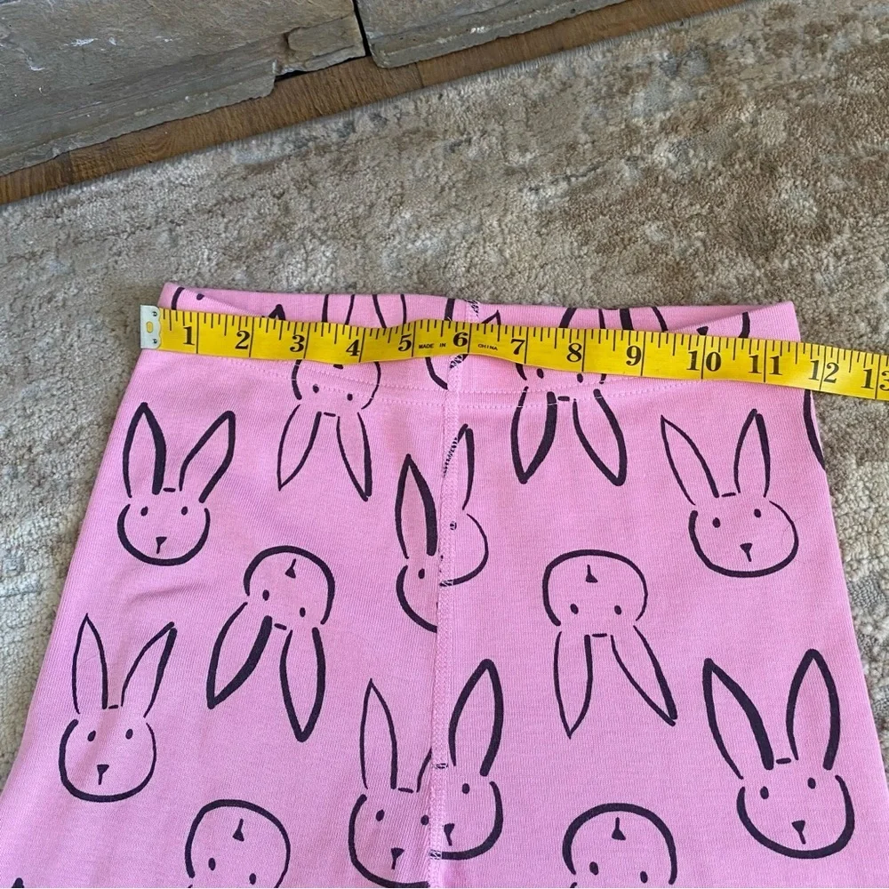Hanna Andersson Long John Pajama Set Pink Bunny Print Long Sleeve Organic Cotton